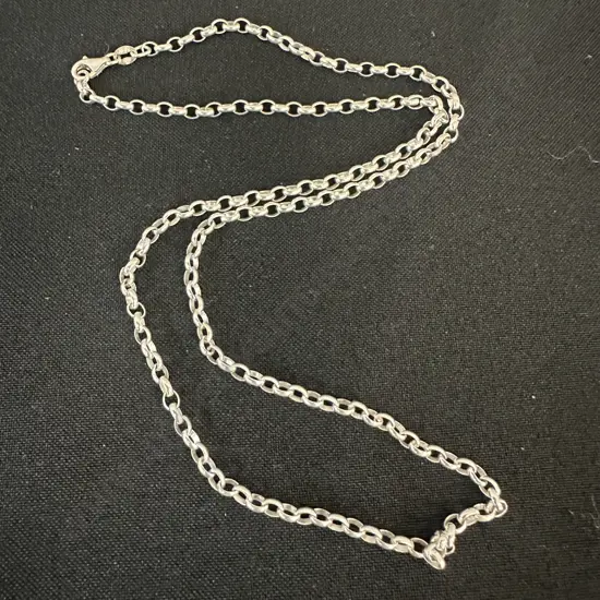 Sterling Silver Oval Belcher Chain Stamped