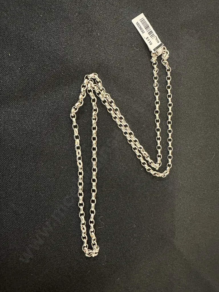 Sterling Silver Oval Belcher Chain Image 1++