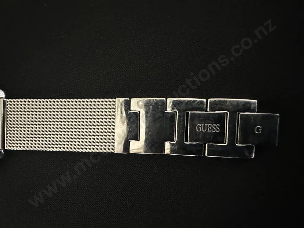 Ladies Silver Coloured Guess Watch Image 1++