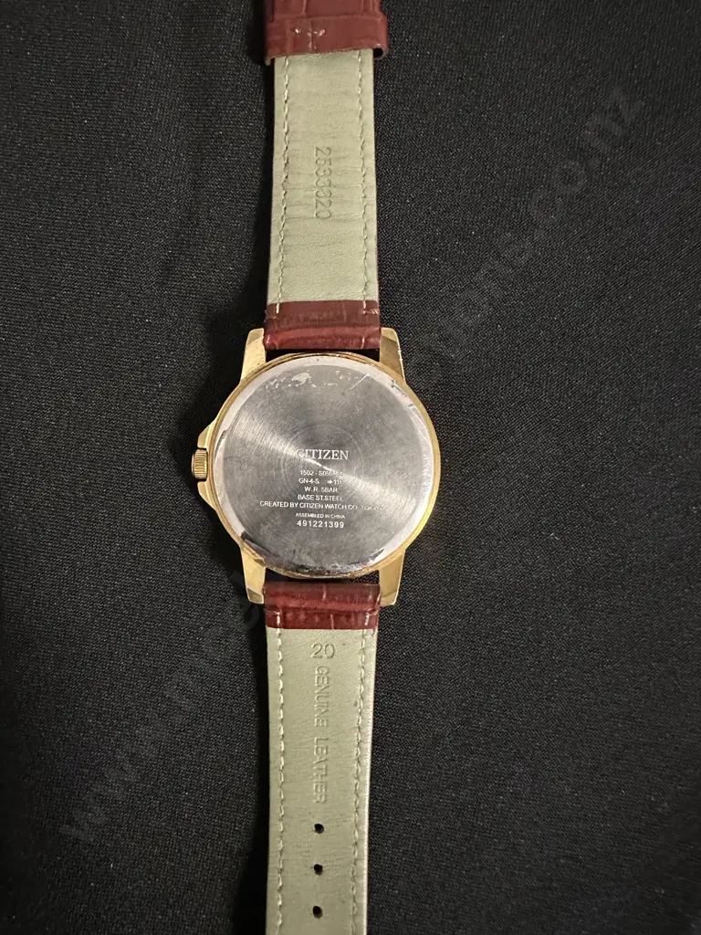 Citizen Day/Date Brown Strap Mens Watch Image 1++