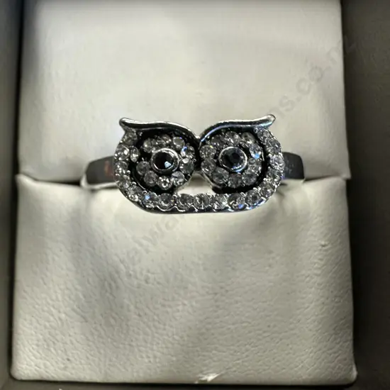 Stamped 925 Owl Detail Ring