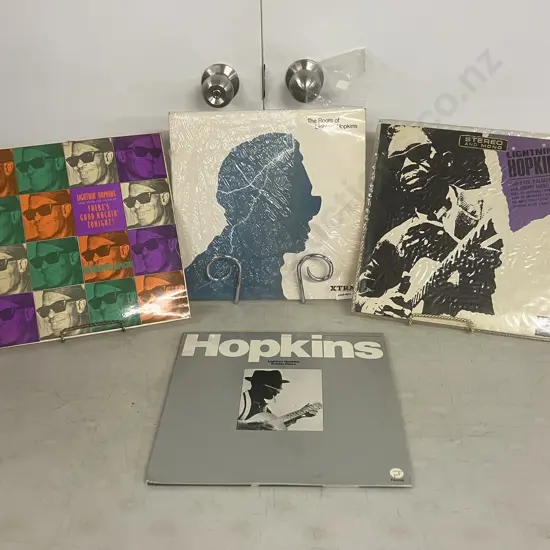 Lightnin' Hopkins LPs - Lightnin Hopkins, Double Blues, The Roots Of, Theres Good Rockin Tonight With John Lee Hooker NM