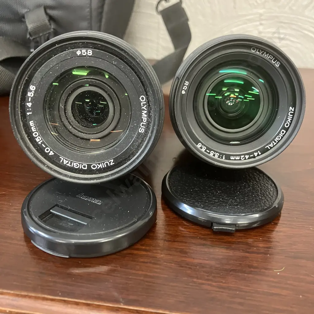 Olympus Evolt E-510 Digital Camera,18-180/3.5-6.3, 40-150/4-5.6, 14-42/3.5-5.6 Lenses, Cases, Manual, Charger, Card Etc Image 1++