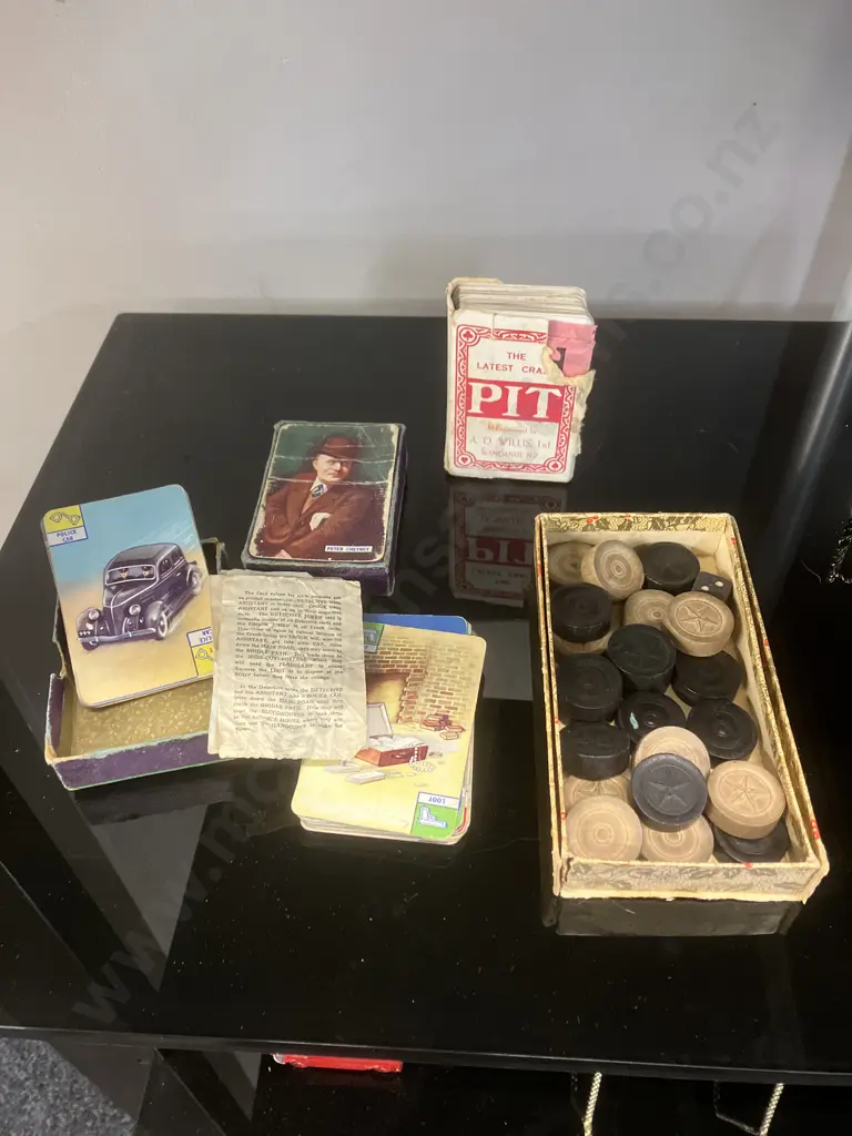 The Crime Club Card Game by Peter Cheyney, Pepys Series 1935 First Edition (Purple Box) As Found Image 1++