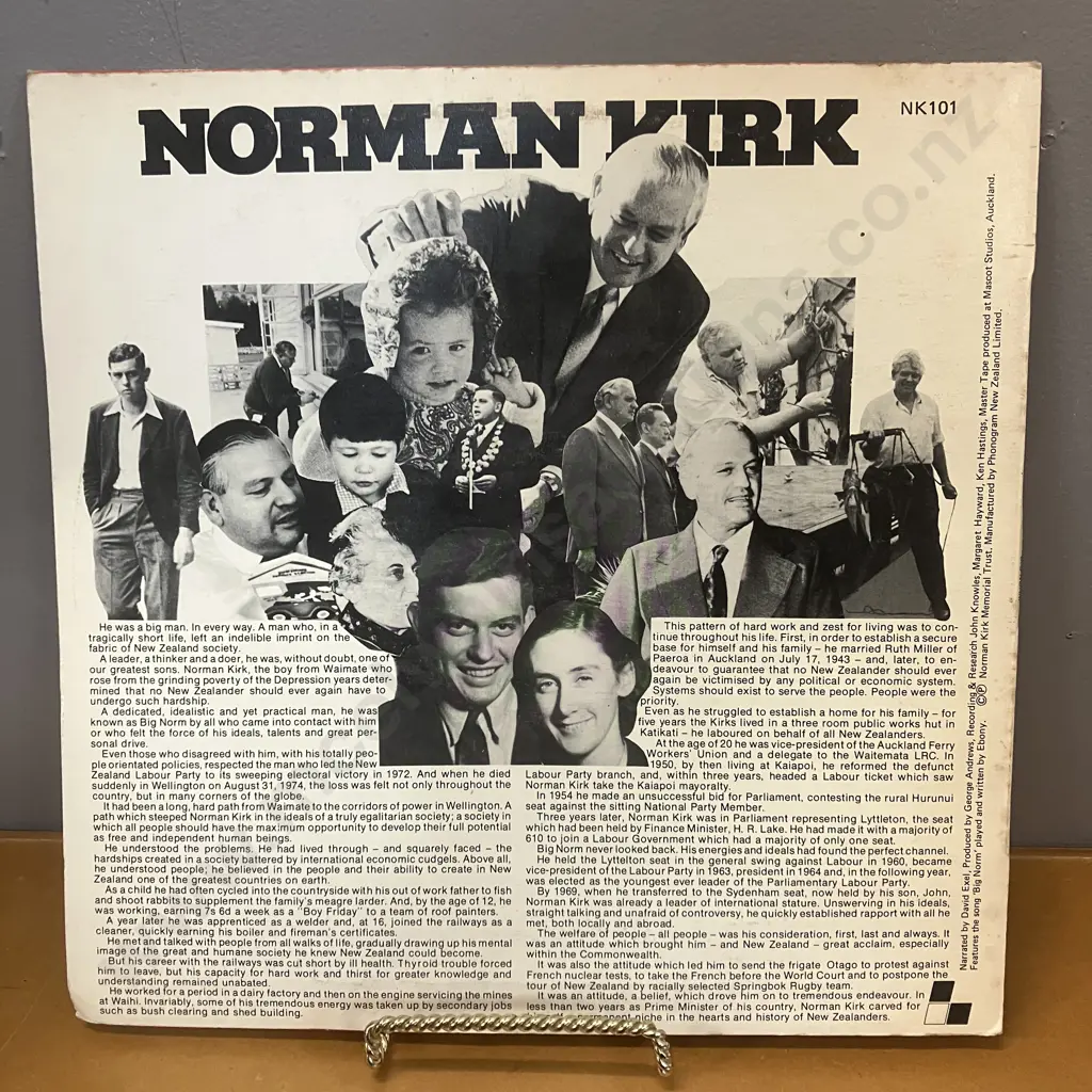 Rare Collectable Norman Kirk – "Big Norm" - The Norman Kirk Years Vinyl LP New Zealand, No Label NK101 - NM Image 1++