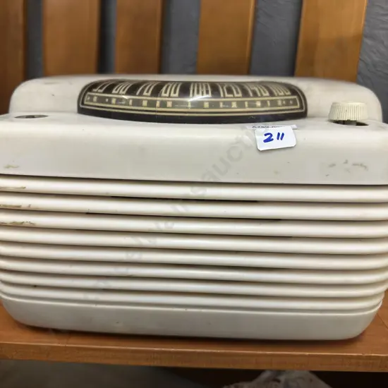 Vintage Hippo Ivory Colour 1951 Philco Model 203 AM Radio (As Found)