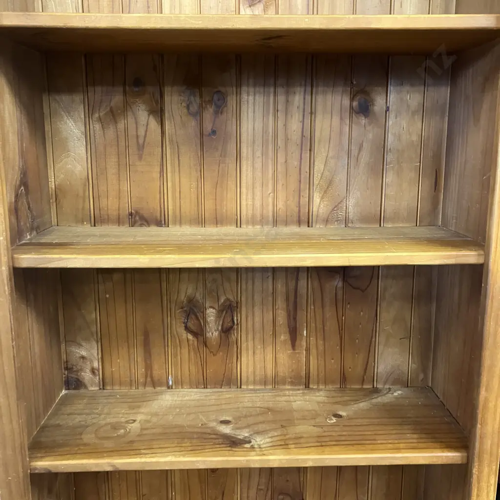 Solid Pine Bookcase, 6 Shelves, Tongue & Groove Backed. H212 W80 D29cm Image 1++