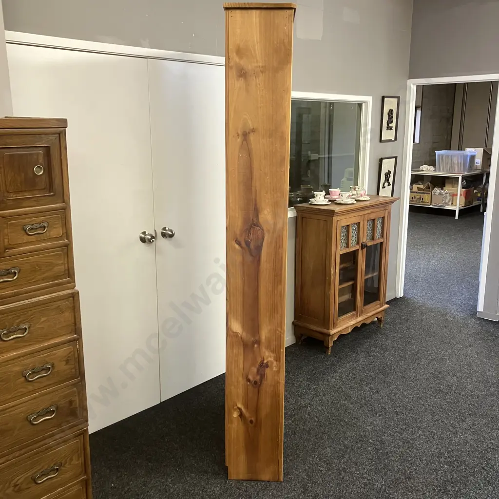 Solid Pine Bookcase, 6 Shelves, Tongue & Groove Backed. H212 W80 D29cm Image 1++