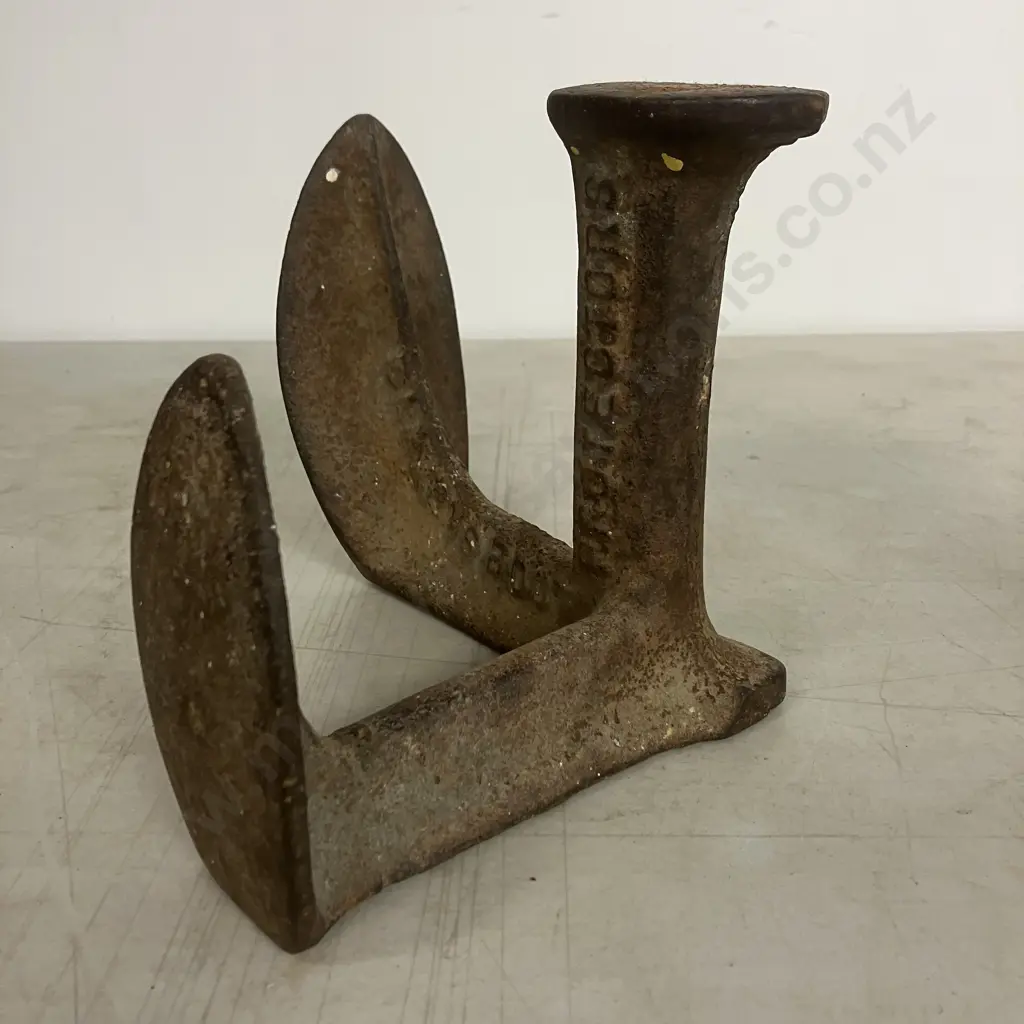 Antique Cast Iron BLAKEYS Boot Protectors Paragon No. 2 Regt Mark Shoemaker Cobbler's Anvil 1884 Image 1++