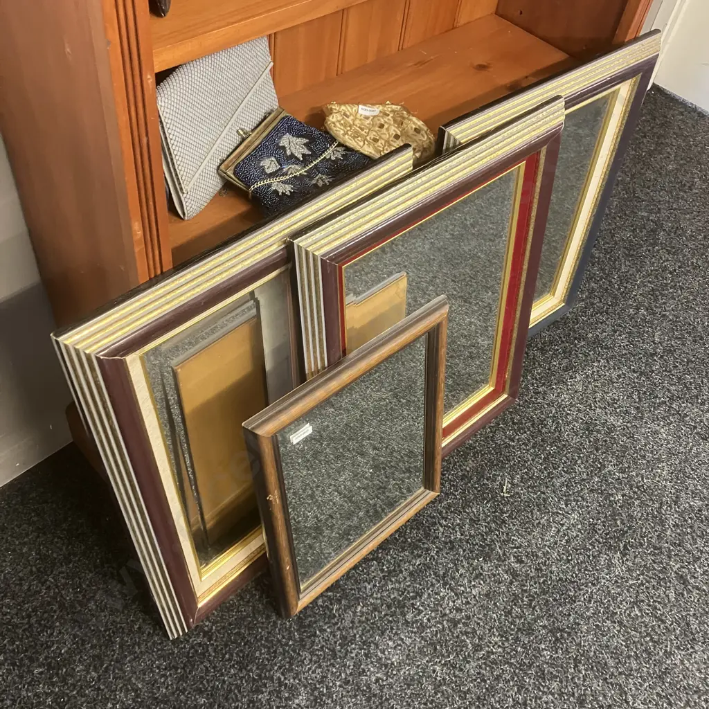 Lot of 4 Mirrors - 42 x 35 & 60 x 50cm (AF) Need Fittings To Hang Image 1++