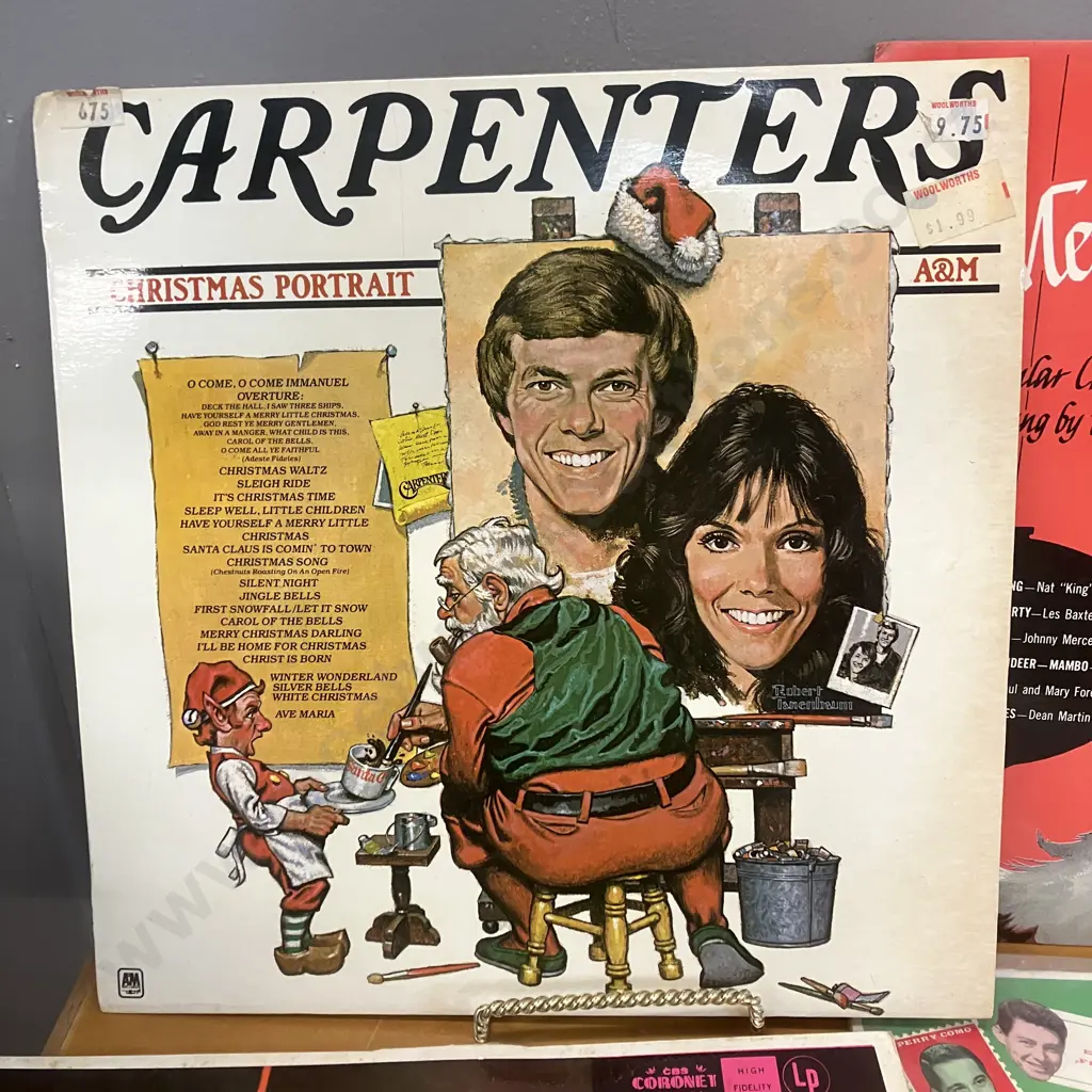 The Carpenters Christmas Portrait LP With Lyrics Sheet NZ 1978 A&M Records L 36720. NM Image 1++