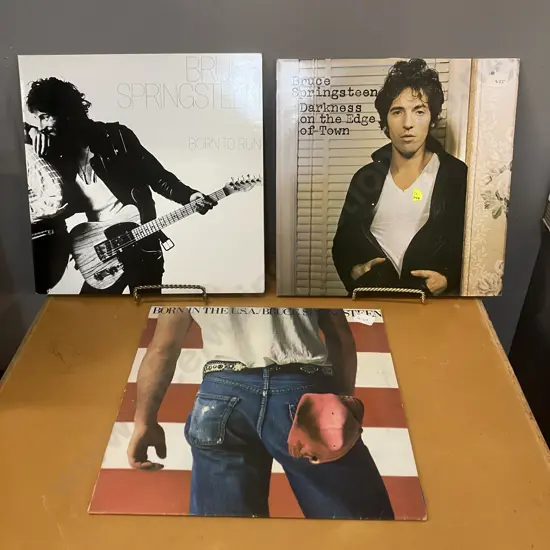 Bruce Springsteen LPs - Darkness On The Edge Of Town CBS32542, Born In The USA  CBS86304, Born To Run CBS69170, NM