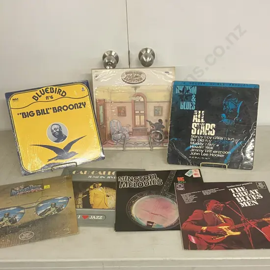 Blues & Jazz LPs x 7 Includes Robert Johnson ‎– King Of The Delta Blues Singers Volume II, Big Bill Broonzy Etc