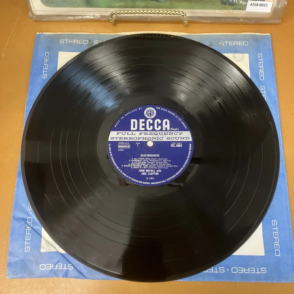 John Mayall With Eric Clapton ‎– Blues Breakers Vinyl LP, Reissue Stereo 1969 UK, Decca ‎– SKL 4804. NM Image 1++