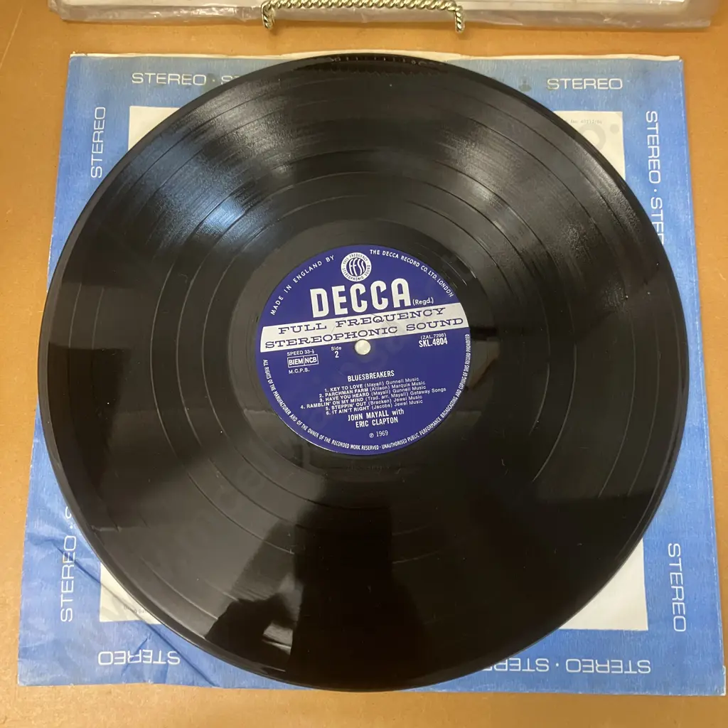 John Mayall With Eric Clapton ‎– Blues Breakers Vinyl LP, Reissue Stereo 1969 UK, Decca ‎– SKL 4804. NM Image 1++