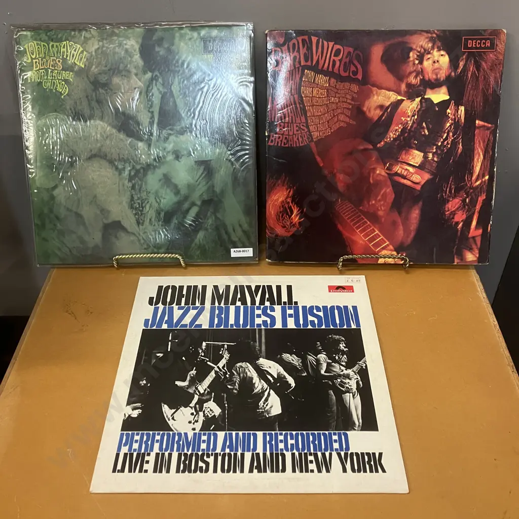 John Mayall LPs - Blues From Laurel Canyon LK4972, Bare Wires SKL4945 & Jazz Blues Fusion 2425 103. NM Image 1++
