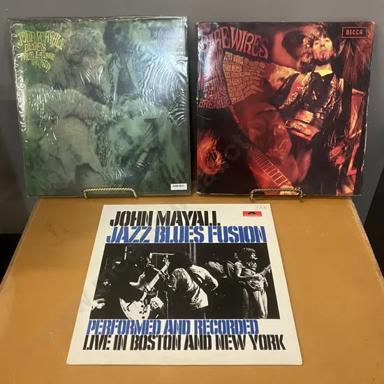 John Mayall LPs - Blues From Laurel Canyon LK4972, Bare Wires SKL4945 & Jazz Blues Fusion 2425 103. NM
