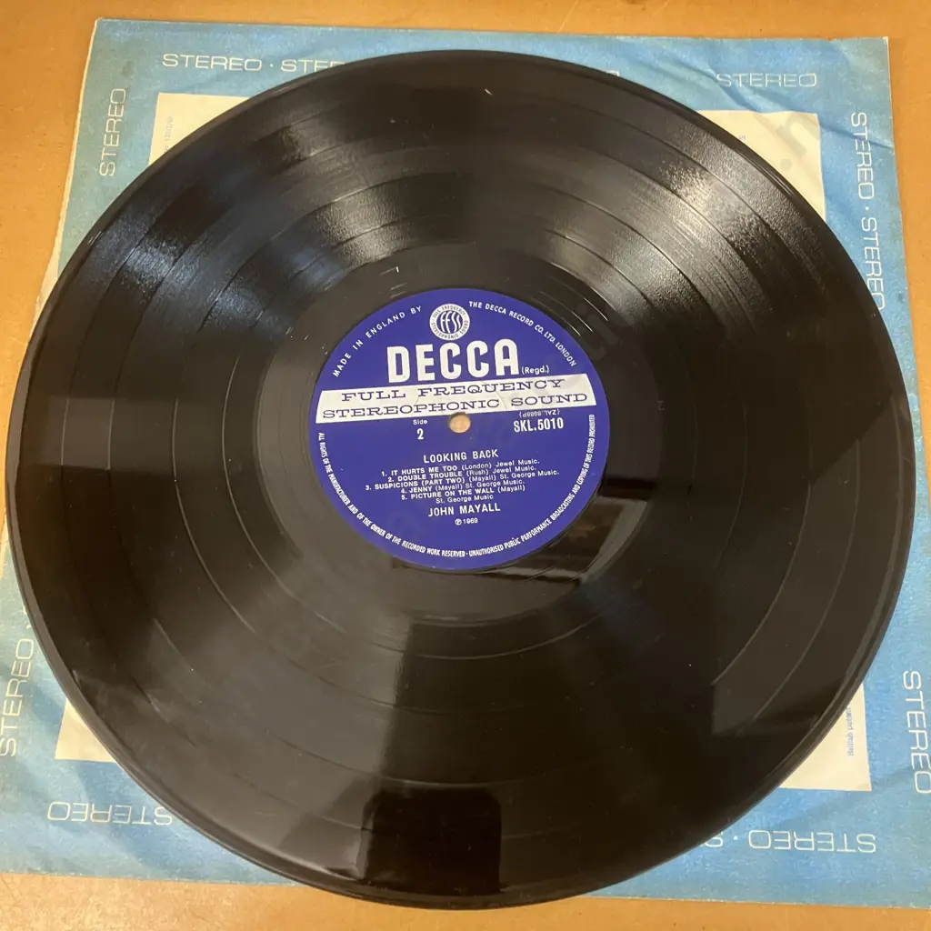 John Mayall And The Bluesbreakers A Hard Road LP 1967 UK Decca SKL4853, Mayalls' Looking Back UK 1969 Decca SKL5010. NM Image 1++