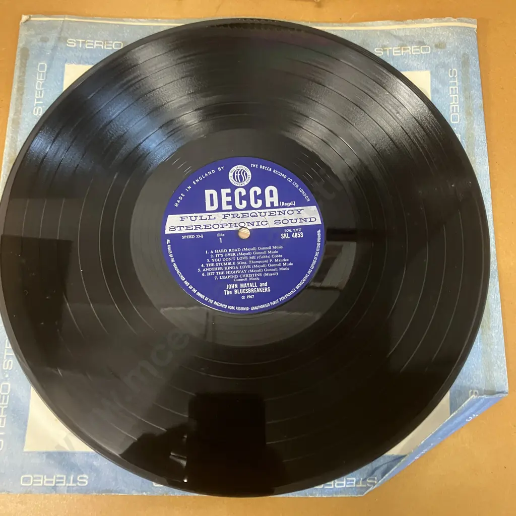 John Mayall And The Bluesbreakers A Hard Road LP 1967 UK Decca SKL4853, Mayalls' Looking Back UK 1969 Decca SKL5010. NM Image 1++