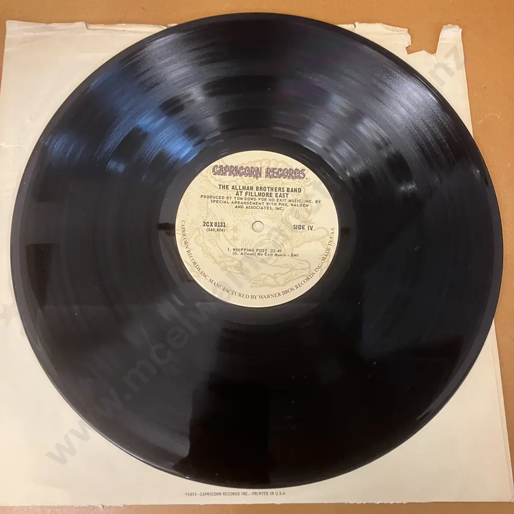 The Allman Brothers Band At Fillmore East - 2 x Vinyl LP 1974 US Capricorn Records – 2CX 0131. VG Image 1++