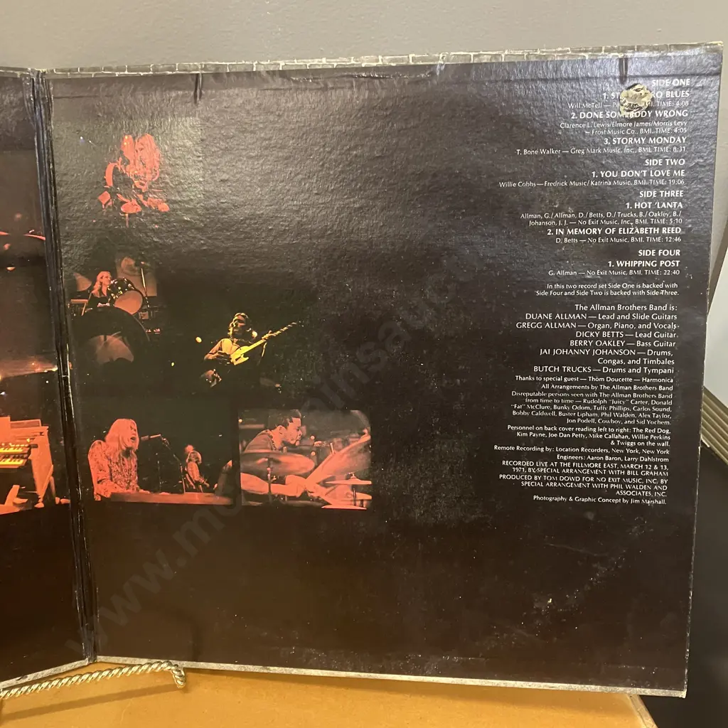 The Allman Brothers Band At Fillmore East - 2 x Vinyl LP 1974 US Capricorn Records – 2CX 0131. VG Image 1++