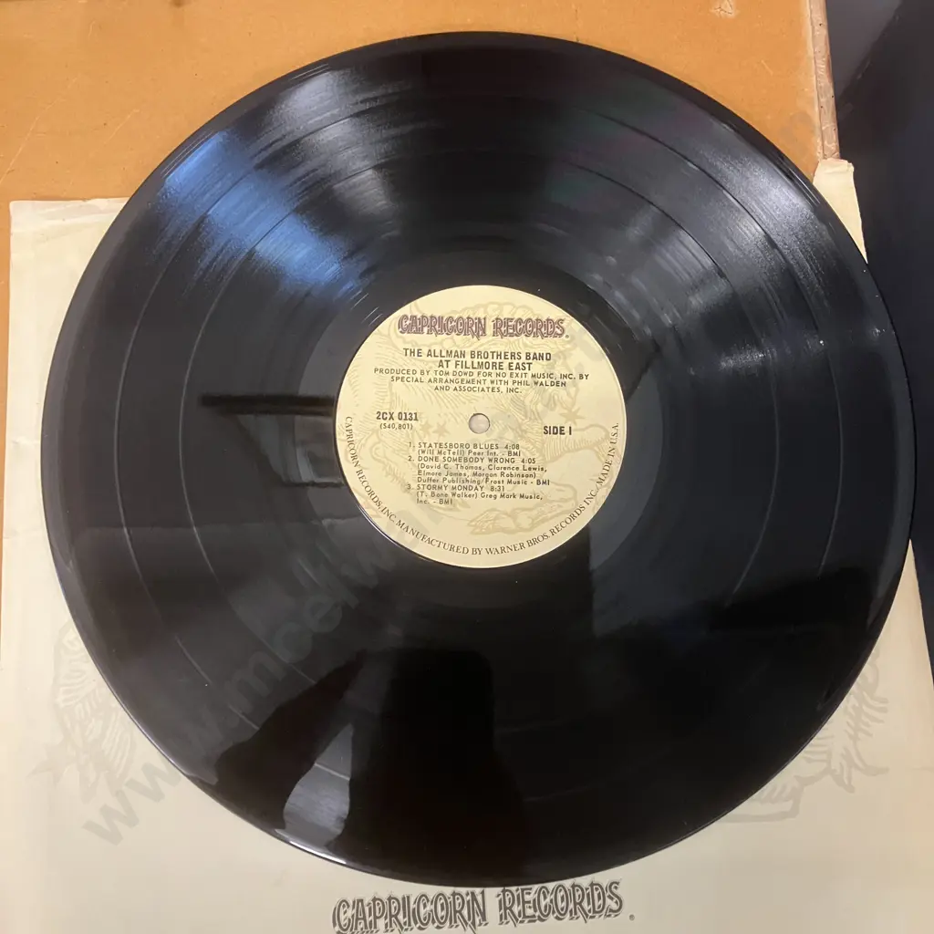The Allman Brothers Band At Fillmore East - 2 x Vinyl LP 1974 US Capricorn Records – 2CX 0131. VG Image 1++