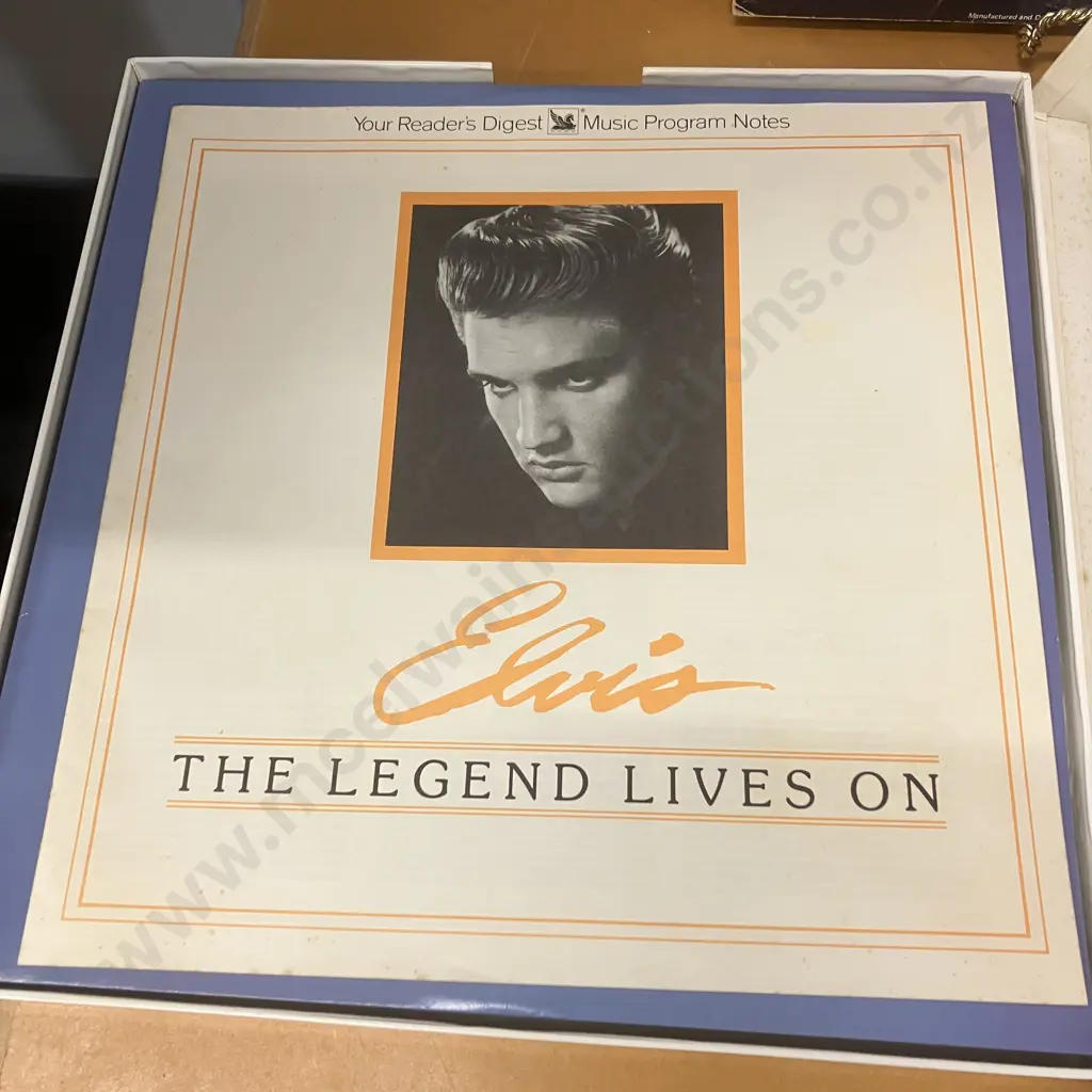Rare Elvis The Legend Lives On (7LP Box Set) 1988 Reader's Digest, Rock'N'On 2 x Vinyl LP & 100 Super Rocks 7LP Box Set Image 1++