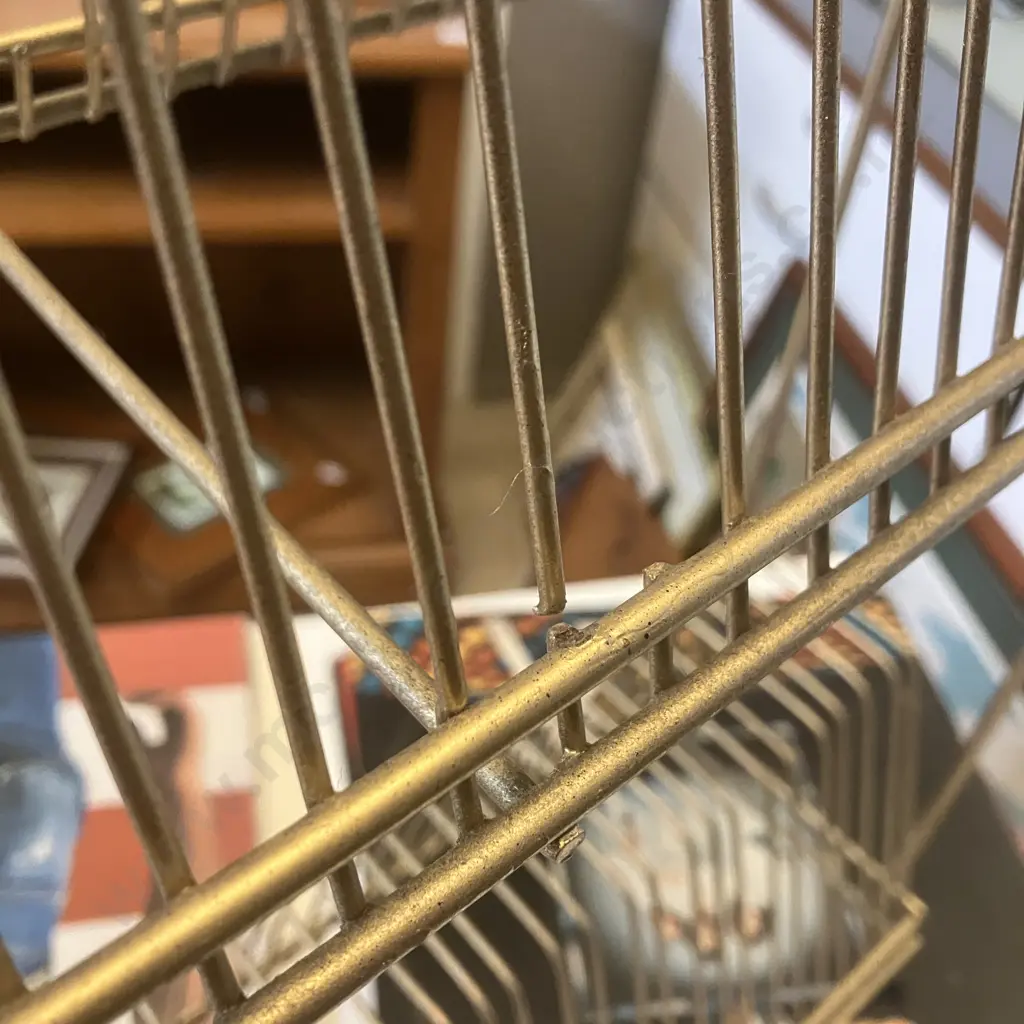 Mid Century Wire Metal Record Stand. 55 x 59cm (As Found) Image 1++