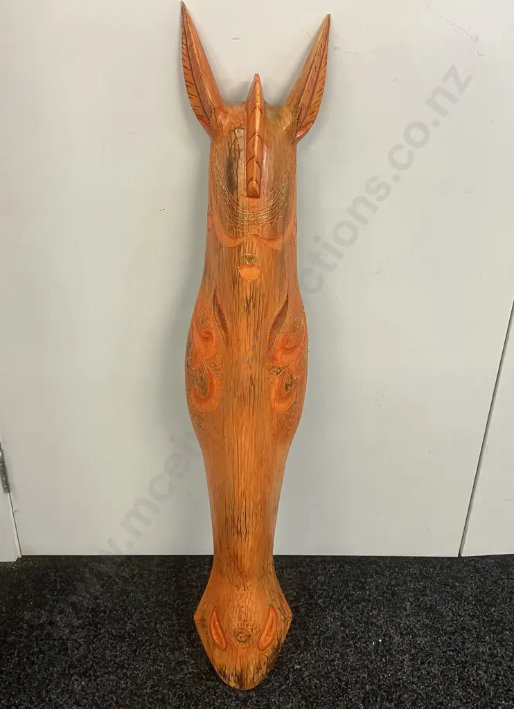 African Zebra Mask Wall Hanging. H100cm (Ear Repaired) Image 1++