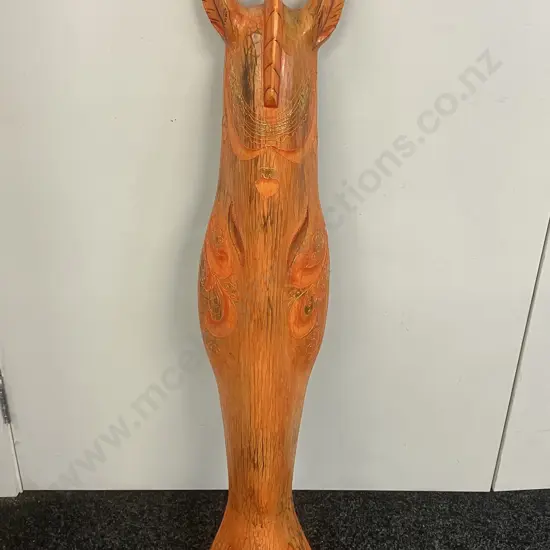 African Zebra Mask Wall Hanging. H100cm (Ear Repaired)