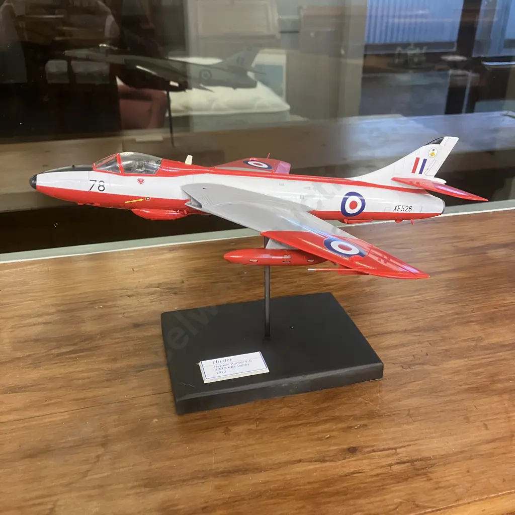 1:48 Hawker Hunter F.6, XF526, 4 FTS, RAF Valley 1972 On Stand Image 1++