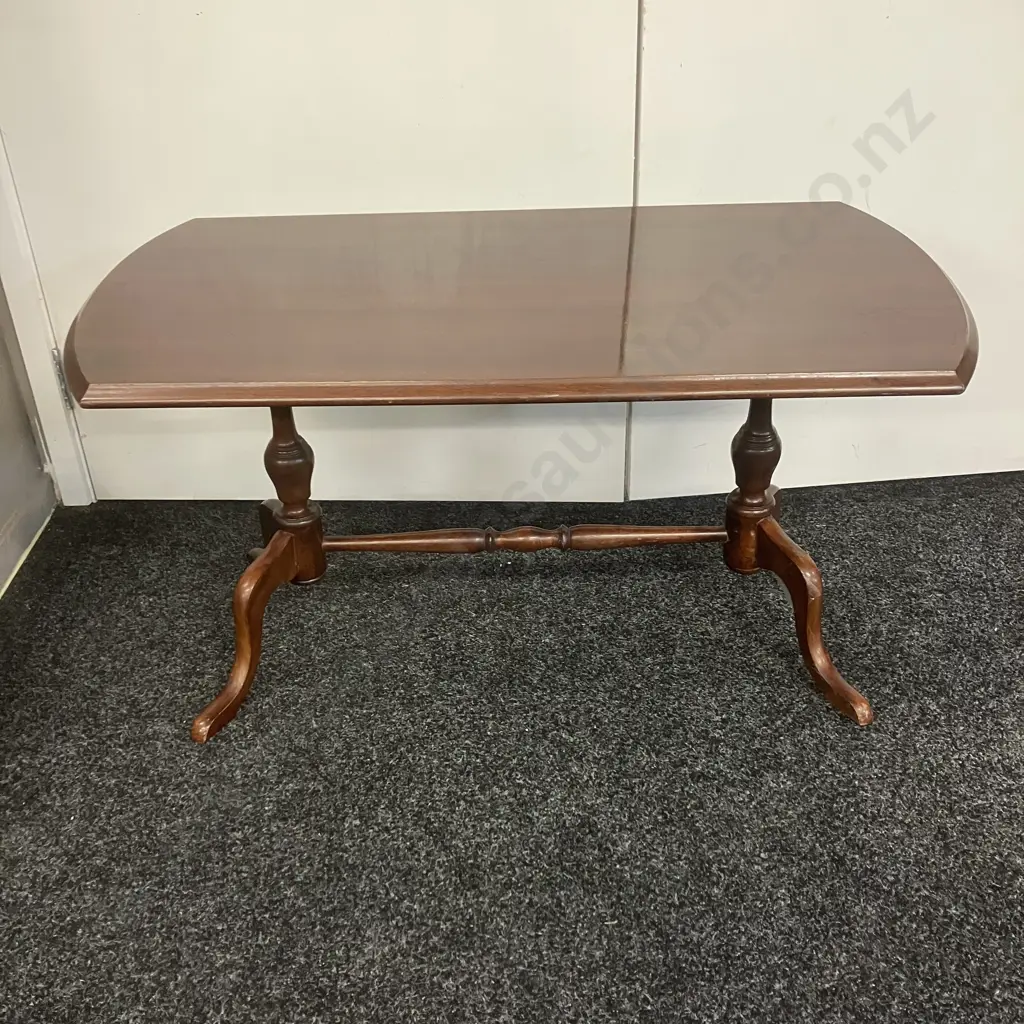 Mahogany Occasional Table. H46 W91 D45cm (Leg Needs Repair) Image 1++