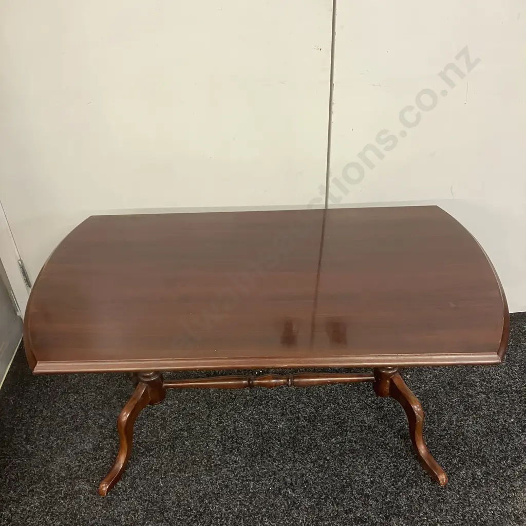 Mahogany Occasional Table. H46 W91 D45cm (Leg Needs Repair) Image 1++