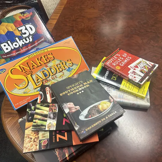 Selection Of Books Including Recipe, Cleaning & Games