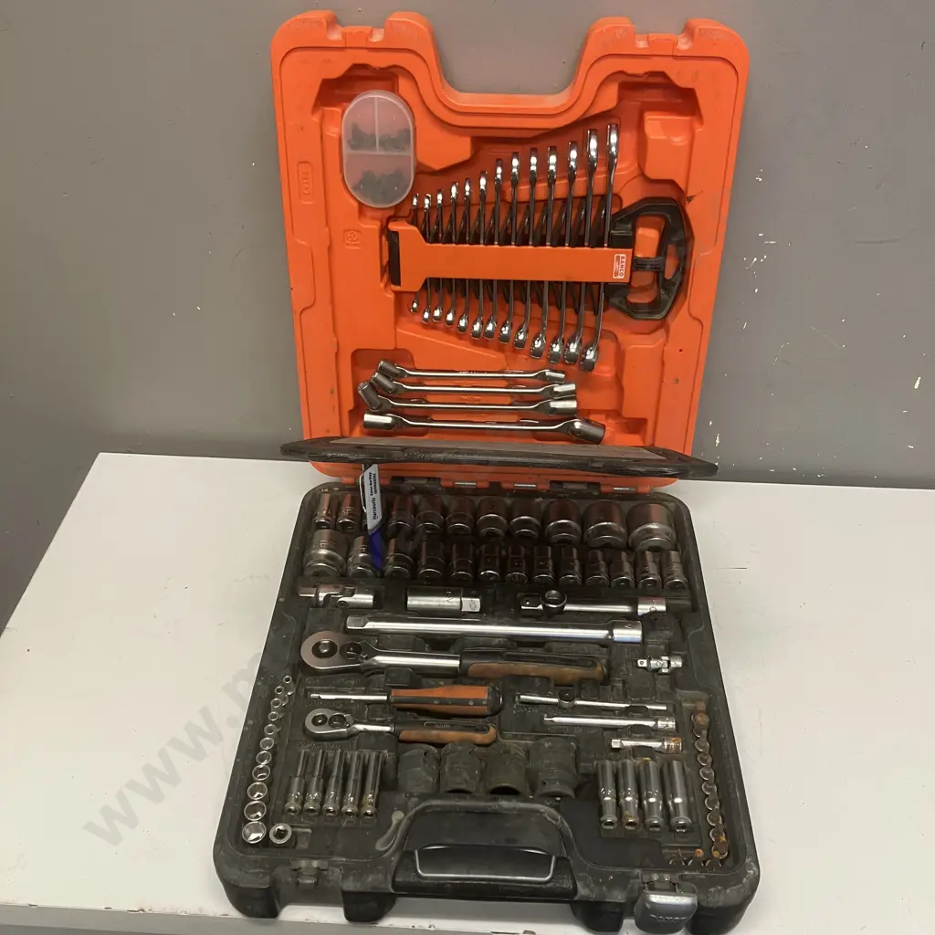 Bahco Combined Socket & Spanner Set In Moulded Case (Incomplete) Image 1++