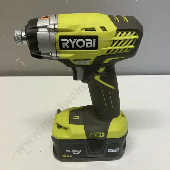 Ryobi One+ 18V Impact Driver RID1801 With 4Ah Battery - No Charger