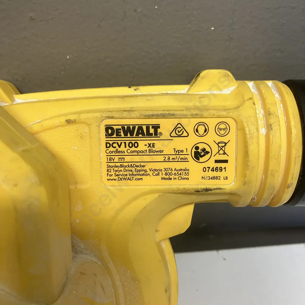 DeWalt DCV100-XE 18V Cordless Blower Skin Only Image 1++