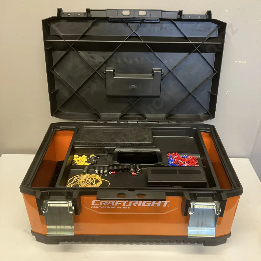 Craftright Engineering Works Toolbox, Tools Etc With Bosch PMF 18E Multi. H26 W56 D31cm Image 1++