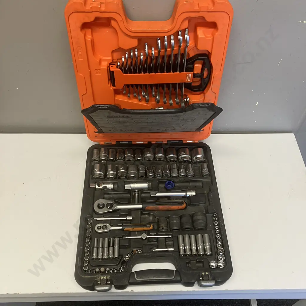 Bahco 106 Pce 1/4" & 1/2" Dynamic Drive Combined Socket & Spanner Set In Moulded Case (Incomplete) Image 1++