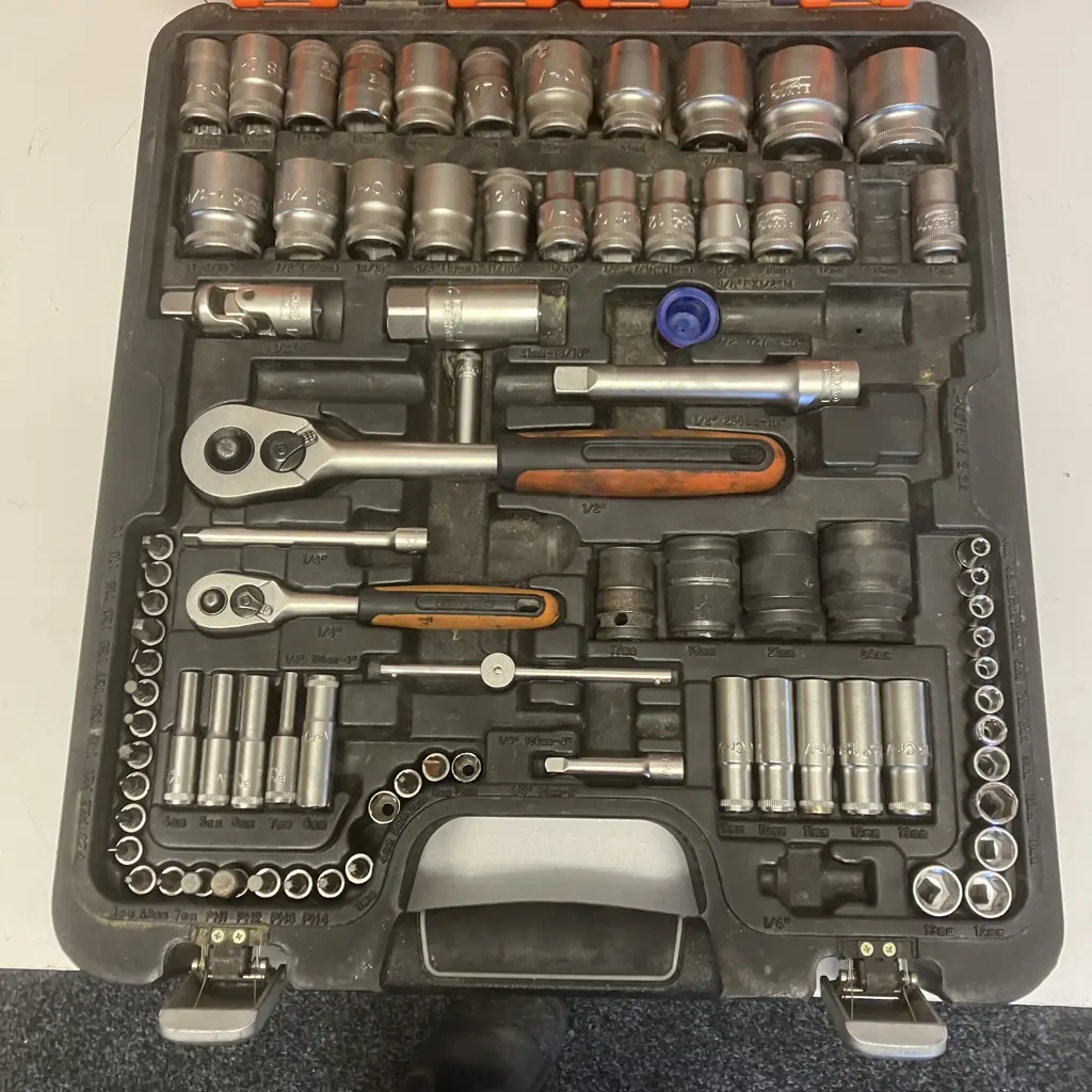 Bahco 106 Pce 1/4" & 1/2" Dynamic Drive Combined Socket & Spanner Set In Moulded Case (Incomplete) Image 1++