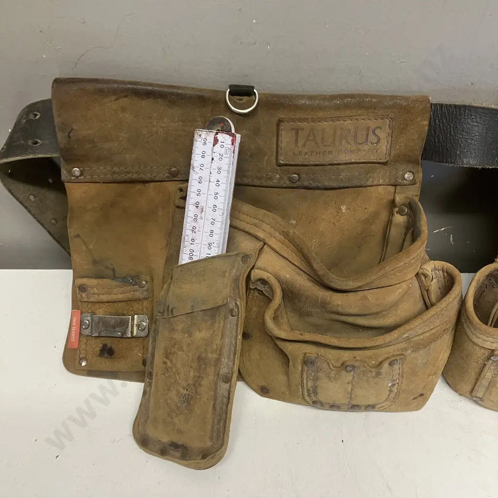 Taurus Leather Tool Belt With Folding Ruler Image 1++