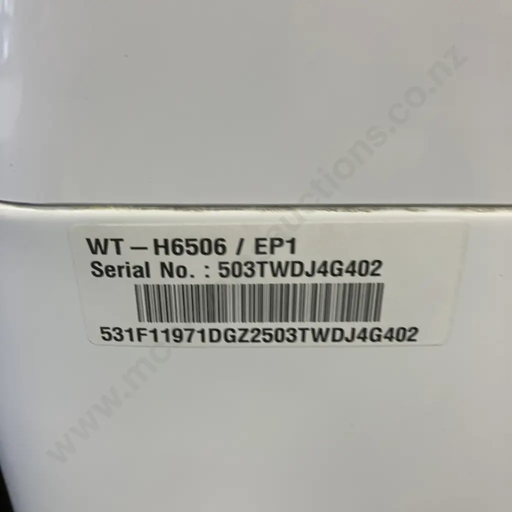 LG 6.5kg Top Load Washing Machine, Inverter Direct Drive WT-H6506 Image 1++
