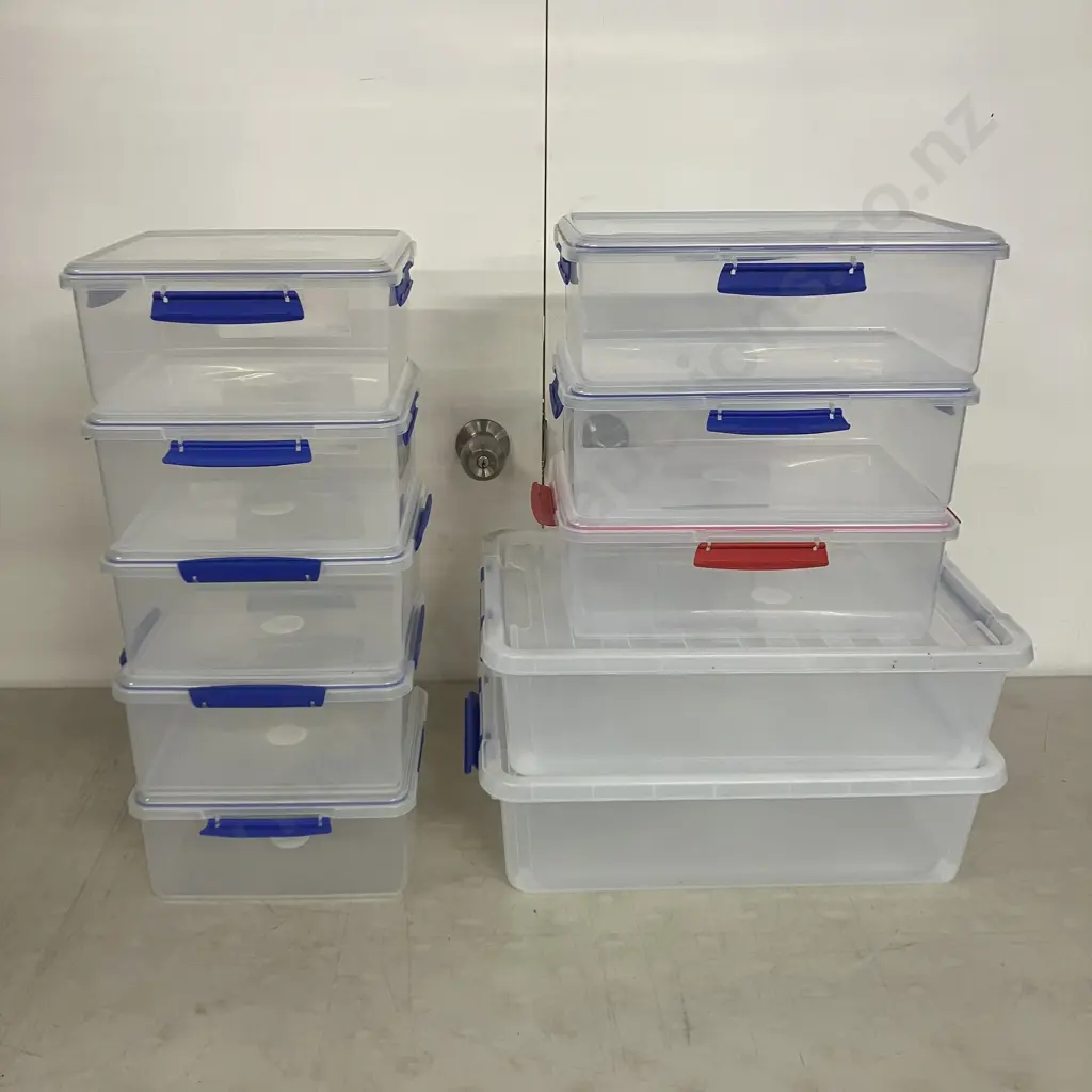 Lot of 10 x Sistema Storage Containers With Lids, Assorted Sizes Image 1++