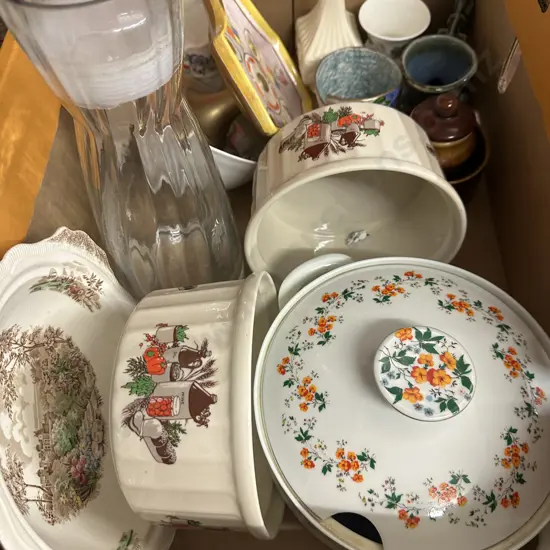 Casserole Dish, Pottery Etc