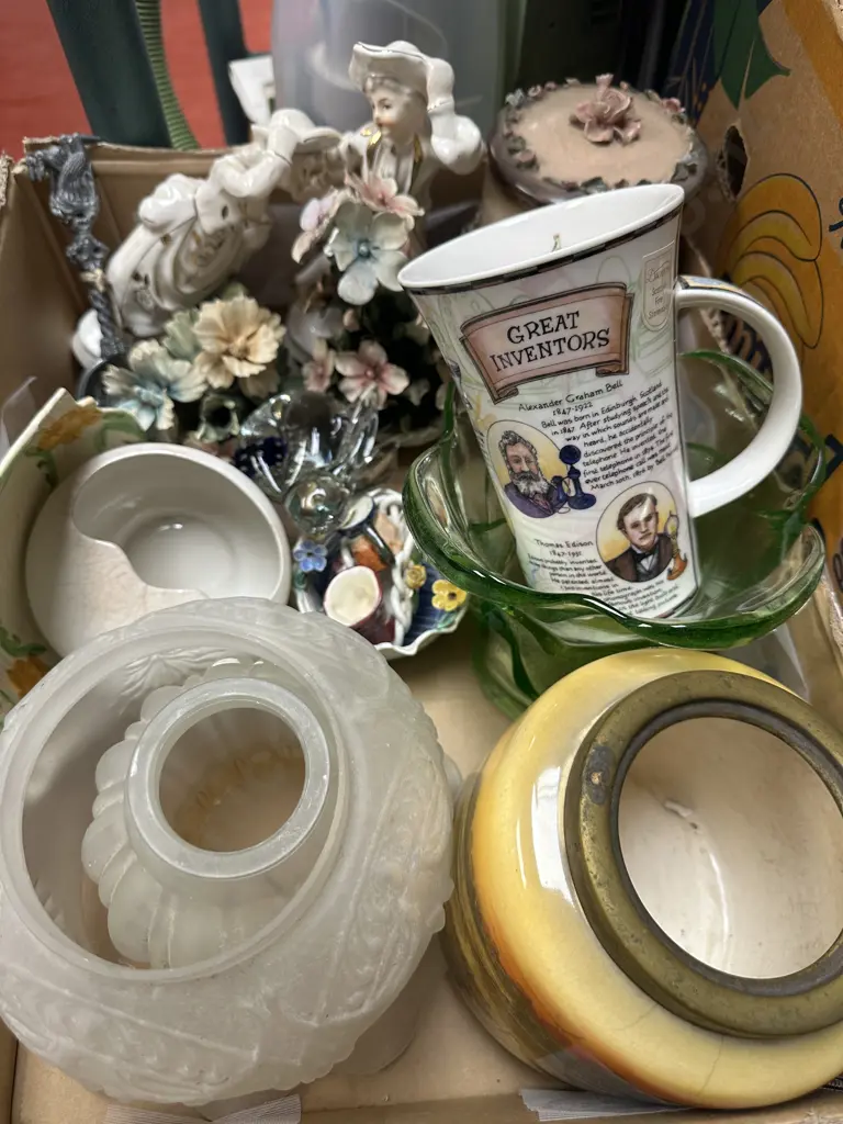 Assorted China Items Including Italian Capodimionte (as found) Etc Image 1++