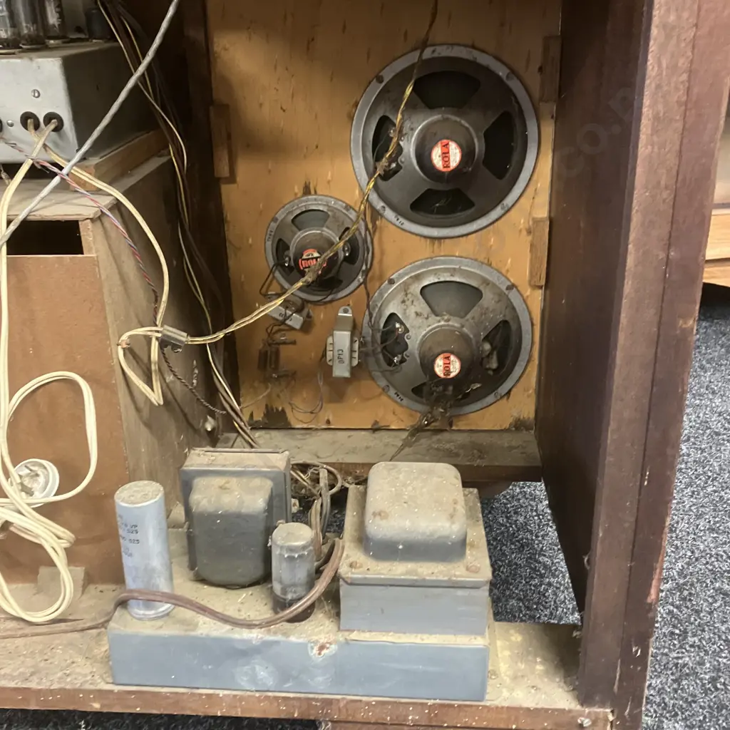 Late 50's Sheffield Valve Radiogram Record Player, Reel to Reel Tape Recorder, Dual Wave Receiver (As Found Condition) Image 1++