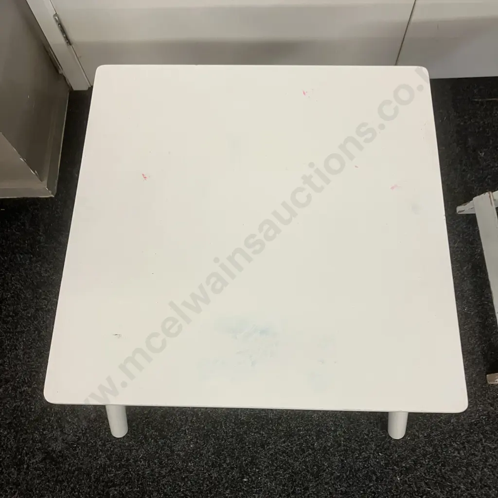 Two Small White Tables Image 1++