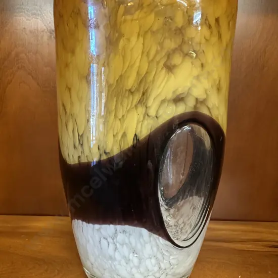 Hand Blown Decorative Glass Vase. H24cm