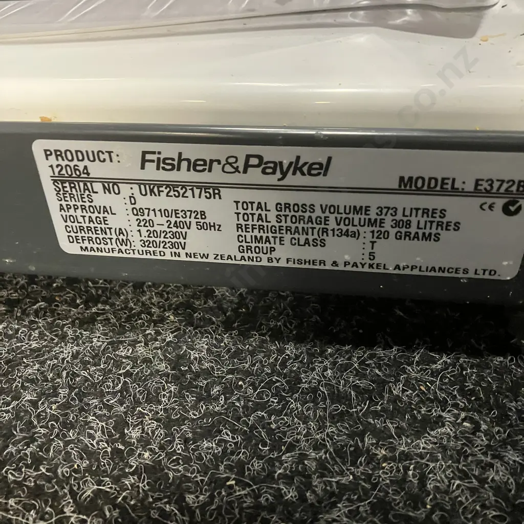 Fisher & Paykel 373 Litre ActiveSmart Fridge-Freezer Model E372B, Stainless Steel, #UKF252175R Image 1++