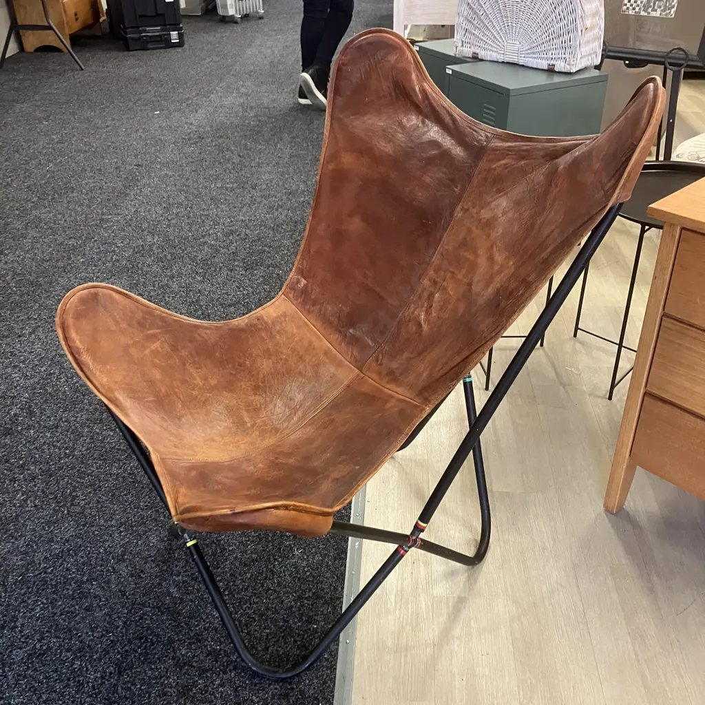Leather Butterfly Chair Image 1++